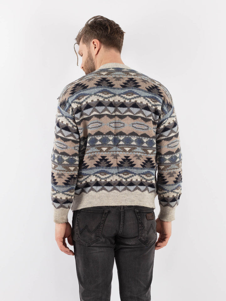 Vintage 90's Men Cardigan in MultiZ966