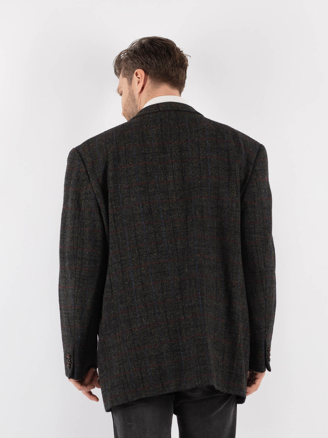 Vintage 90's Men Harris Tweed Jacket in Gray - NorthernGrip