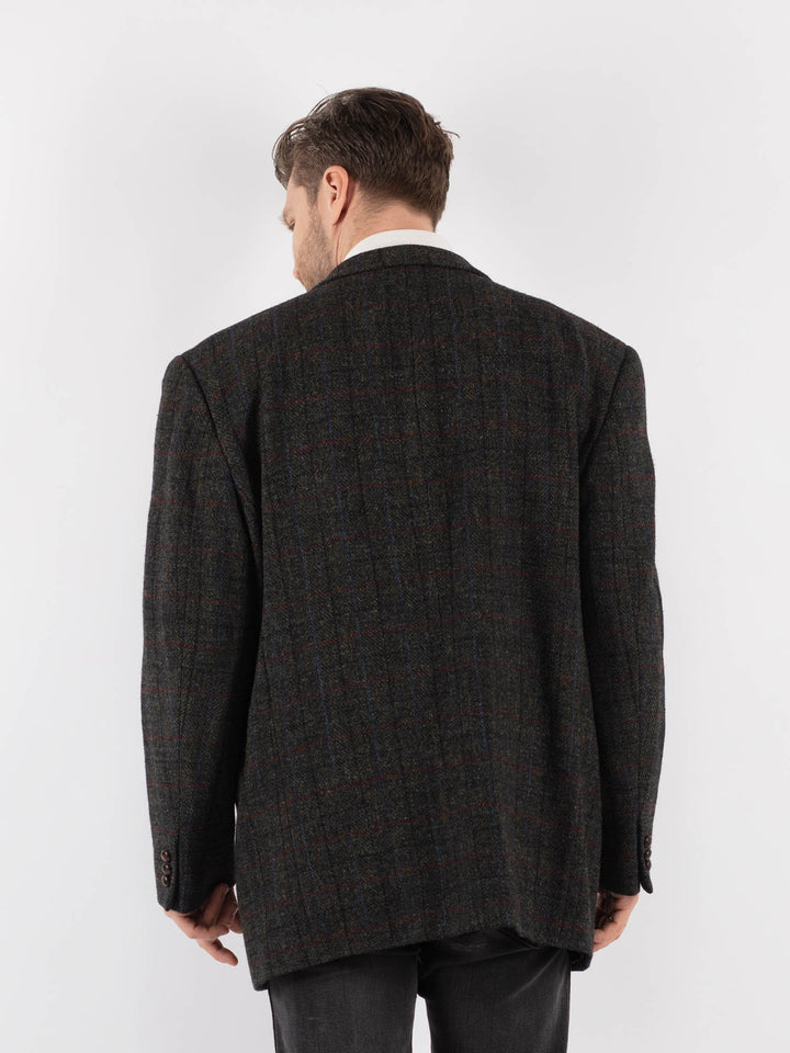 Vintage 90's Men Harris Tweed Jacket in Gray - NorthernGrip