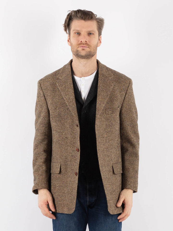 Vintage 90's Men Harris Tweed Jacket in BeigeZ1205