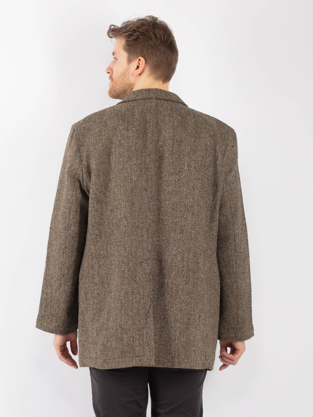 Vintage 90's Men Harris Tweed Jacket in BeigeZ1335