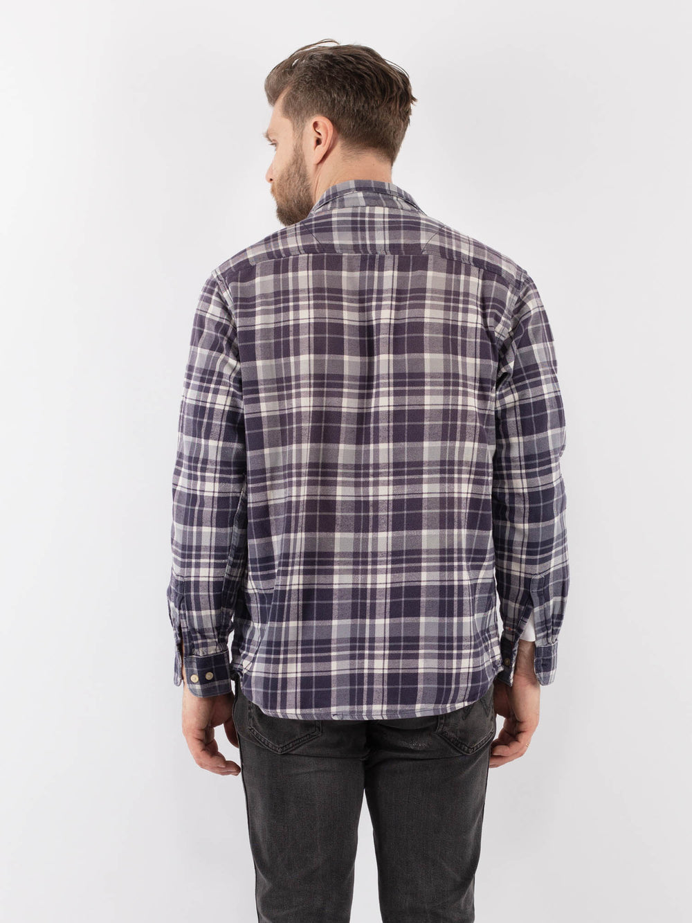 Vintage 00's Men Long Sleeve Shirt in BlueZ971