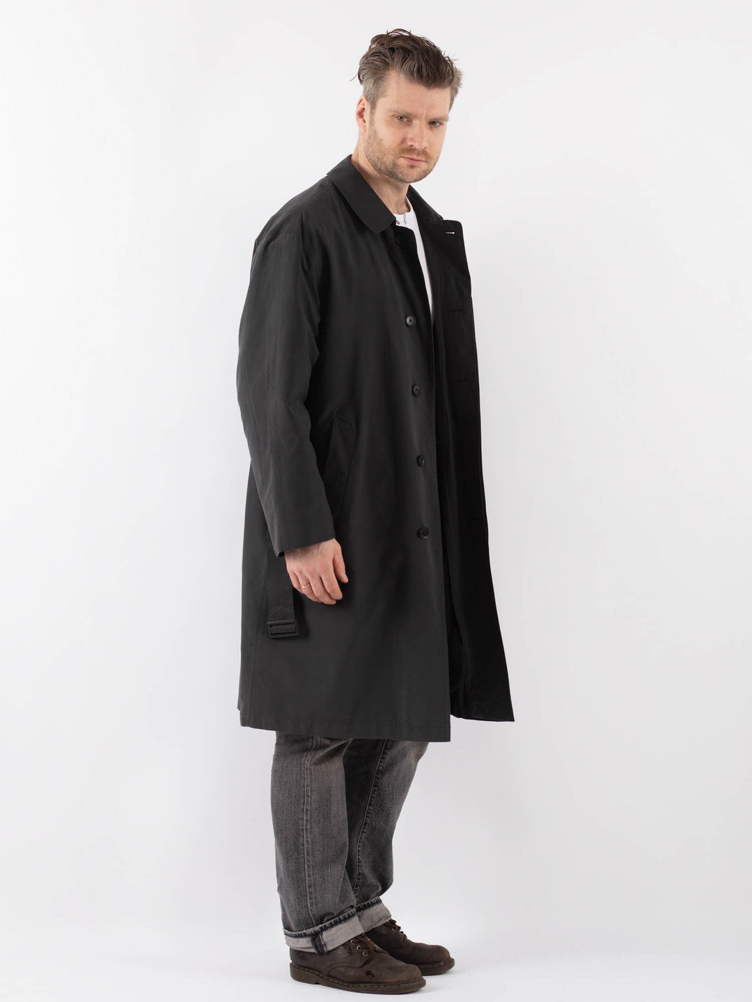 Vintage 90's Men Trench Coat in GrayZ1100