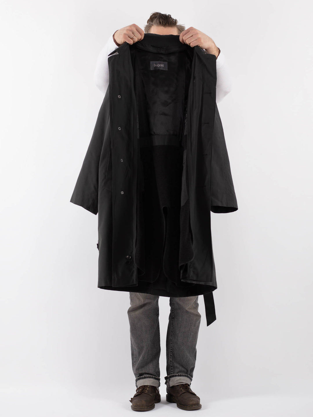 Vintage 90's Men Trench Coat in GrayZ1100