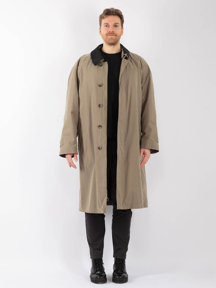 Vintage 90's Men Mac Coat in BeigeZ1249