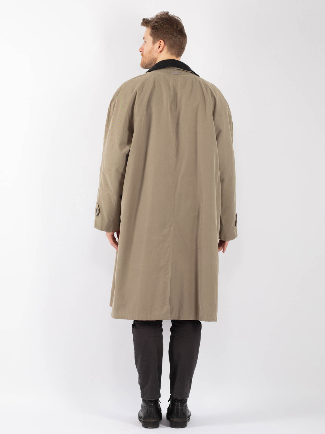 Vintage 90's Men Mac Coat in BeigeZ1249