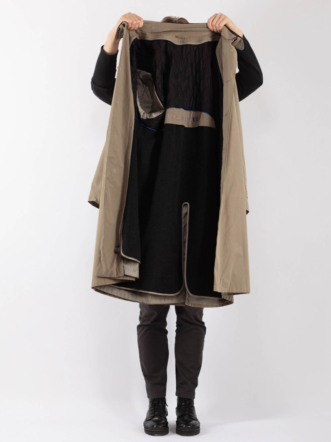 Vintage 90's Men Mac Coat in BeigeZ1249