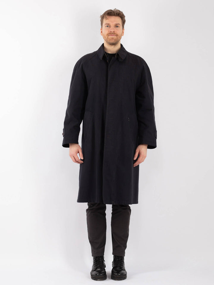 Vintage 90's Men Mac Coat in BlueZ1255