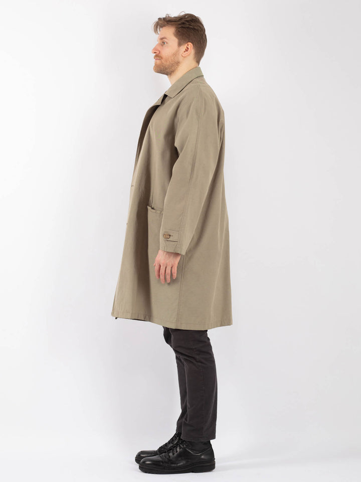 Vintage 90's Men Mac Coat in BeigeZ1258