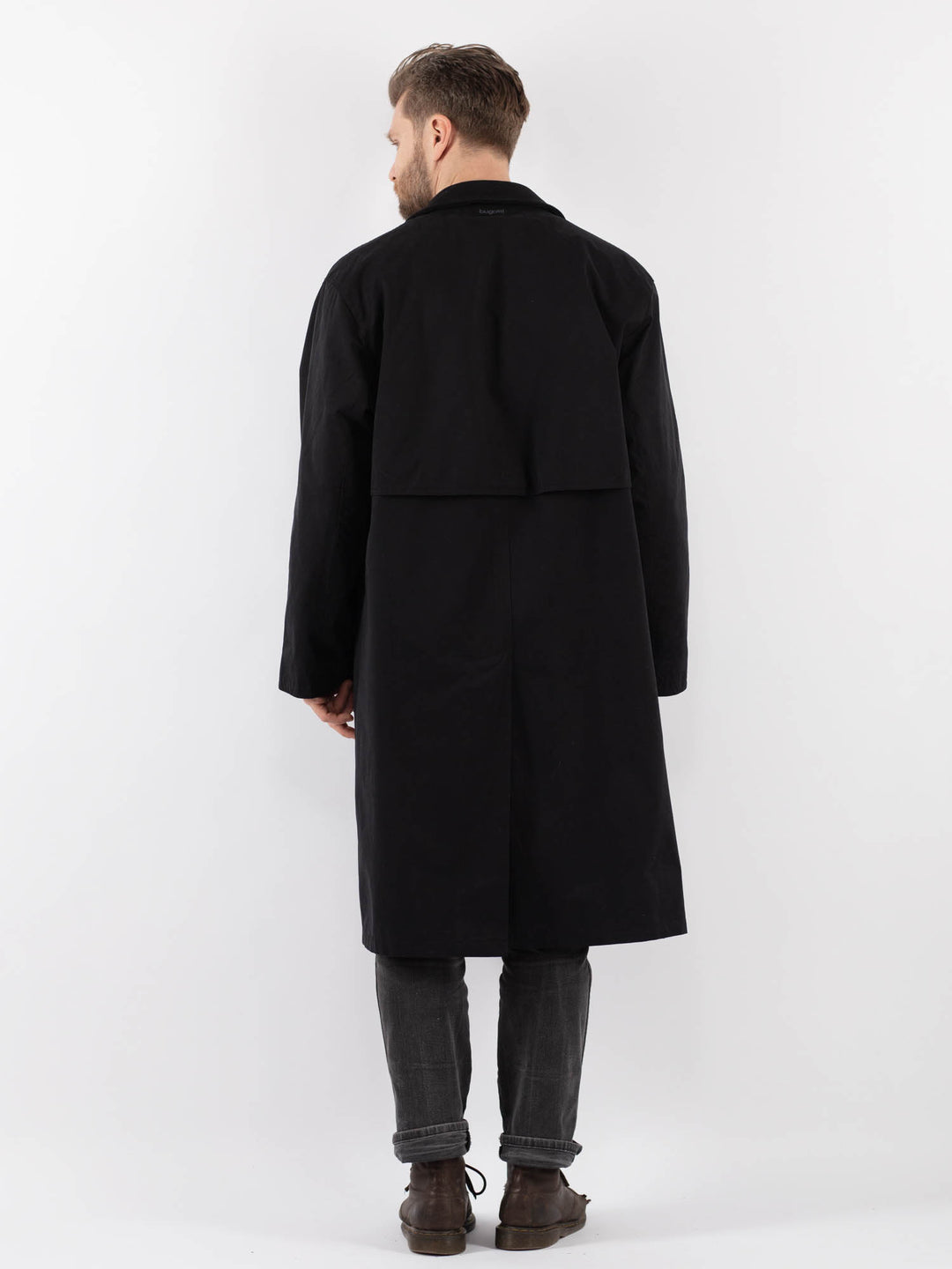 Vintage 90's Men Mac Coat in BlackZ938