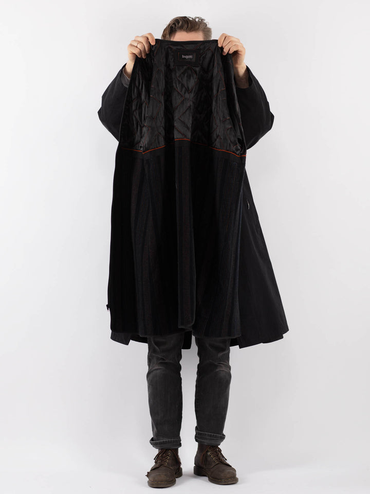 Vintage 90's Men Mac Coat in BlackZ938
