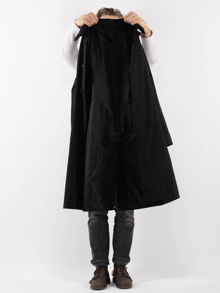 Vintage 90's Men Mac Coat in BlackZ938