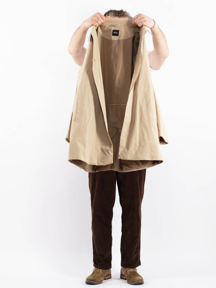 Vintage 90's Men Trench Coat in BeigeZ1654