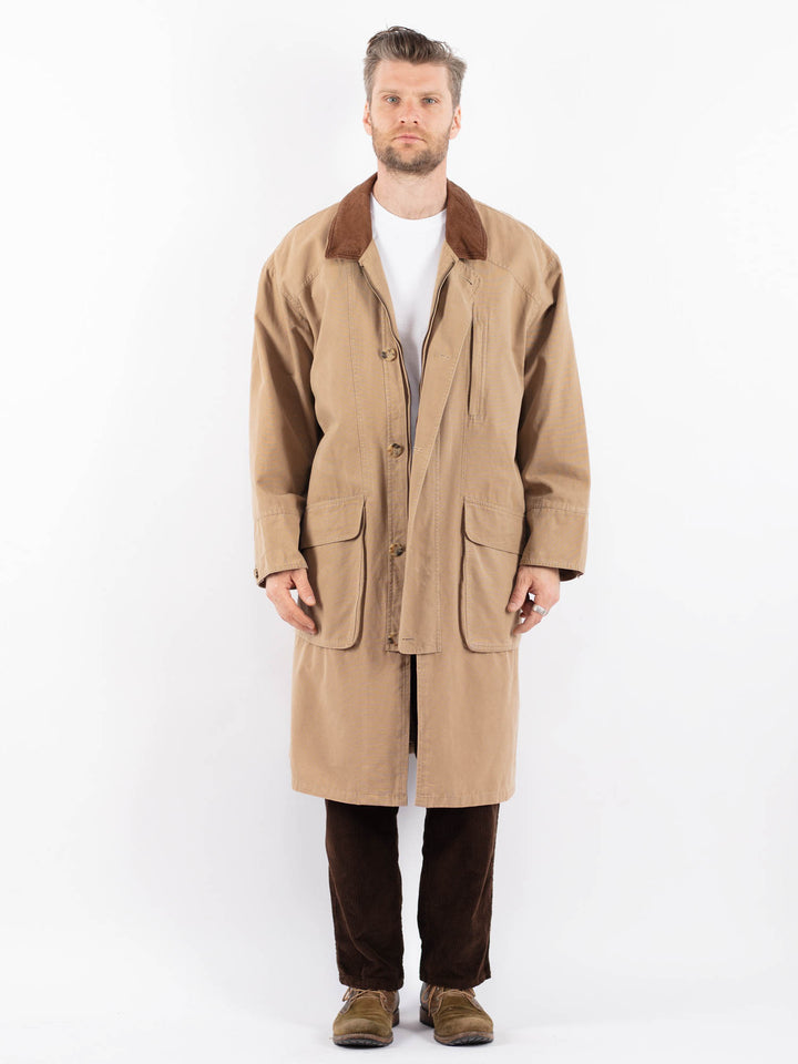 Vintage 90's Men Mac Coat in BeigeZ1657