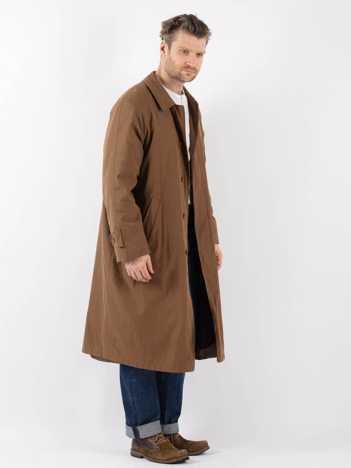 Vintage 90's Men Mac Coat in BrownZ1239