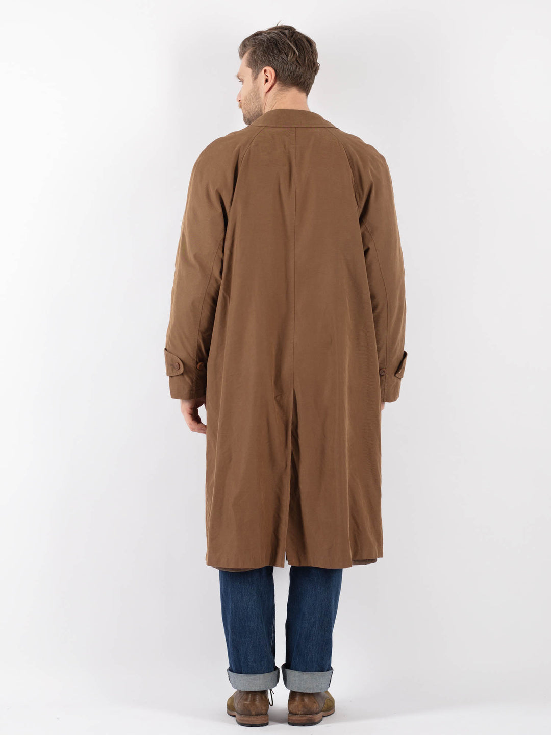 Vintage 90's Men Mac Coat in BrownZ1239