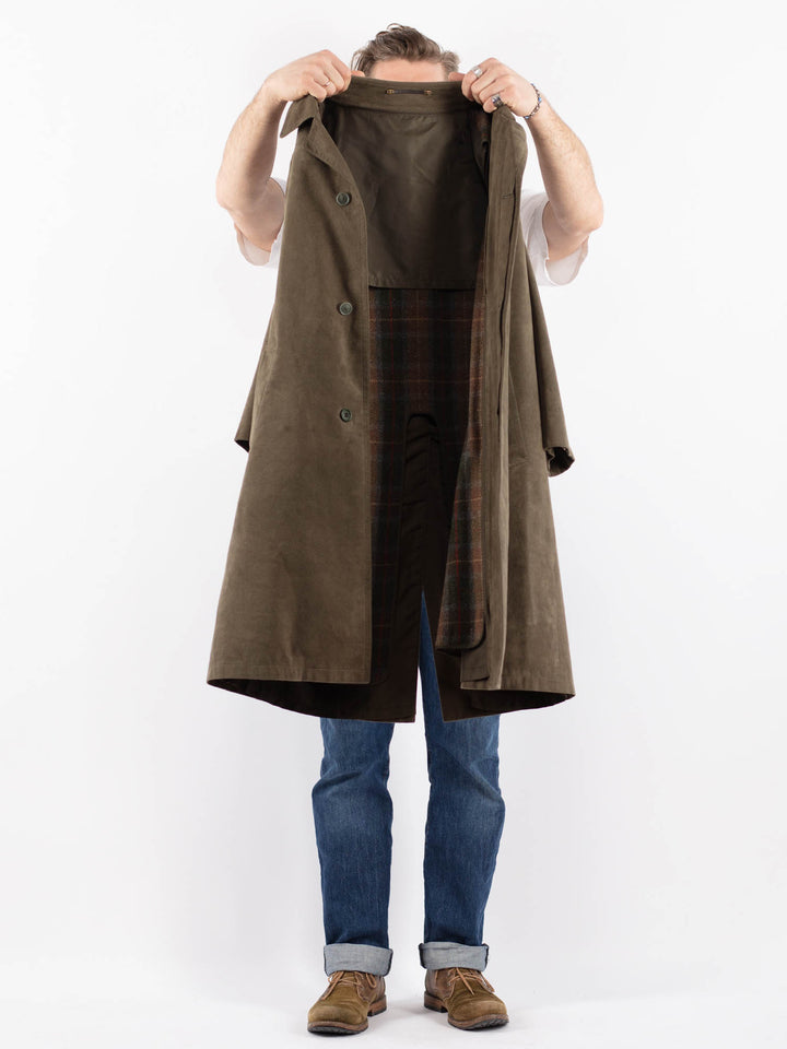 Vintage 90's Men Mac Coat in GreenZ1492