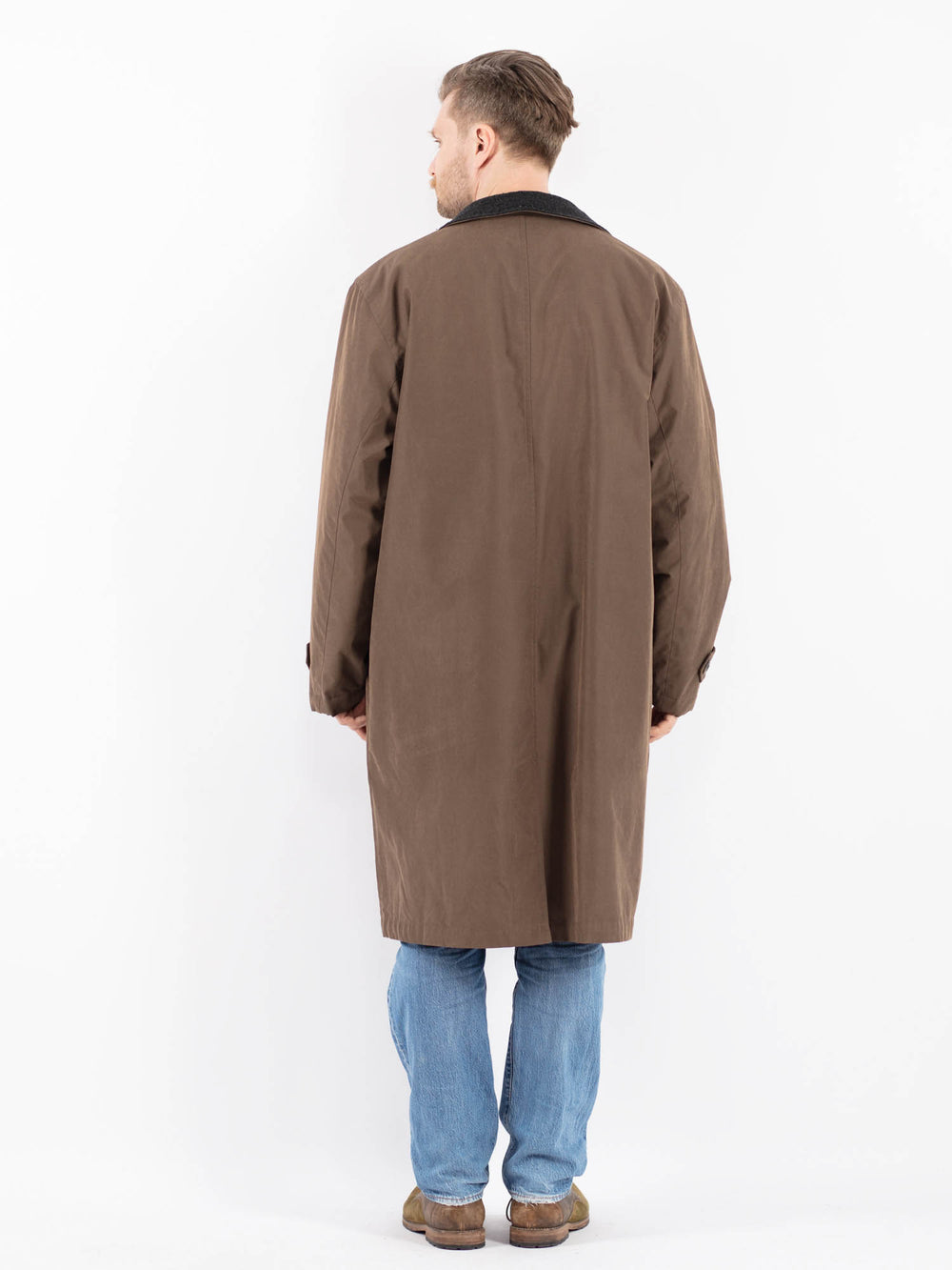 Vintage 90's Men Mac Coat in BrownZ1463