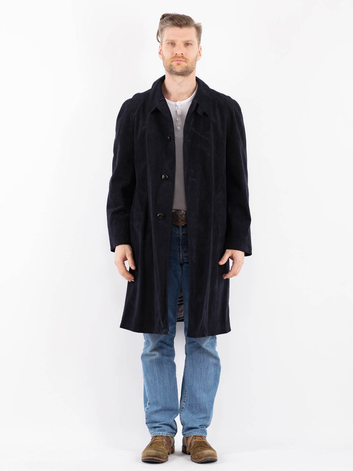 Vintage 90's Men Trench Coat in BlueZ1468
