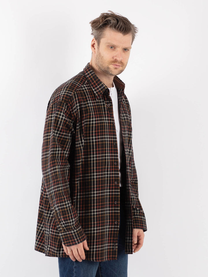 Vintage 90's Men Plaid Flannel Shirt in MultiZ1142