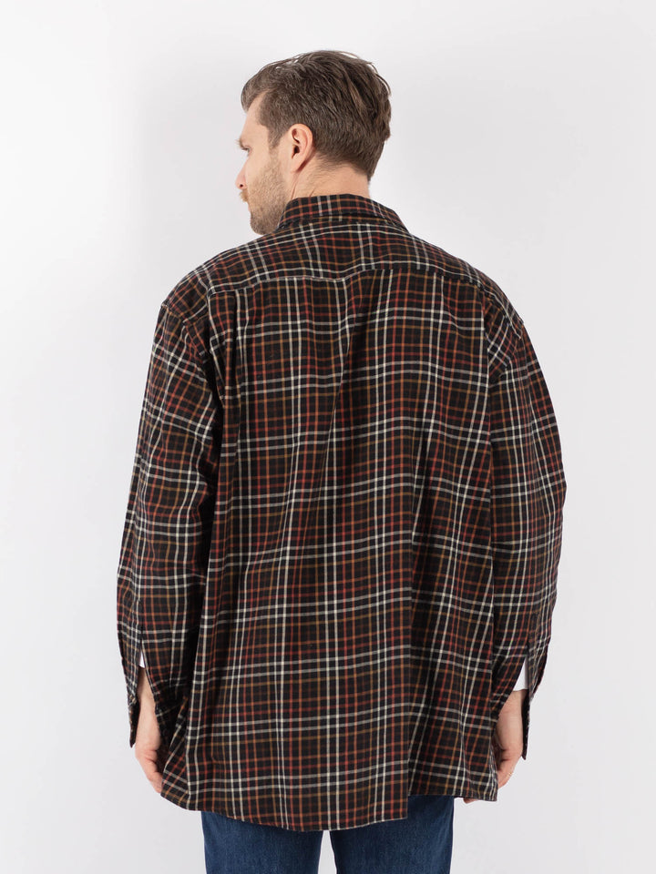 Vintage 90's Men Plaid Flannel Shirt in MultiZ1142