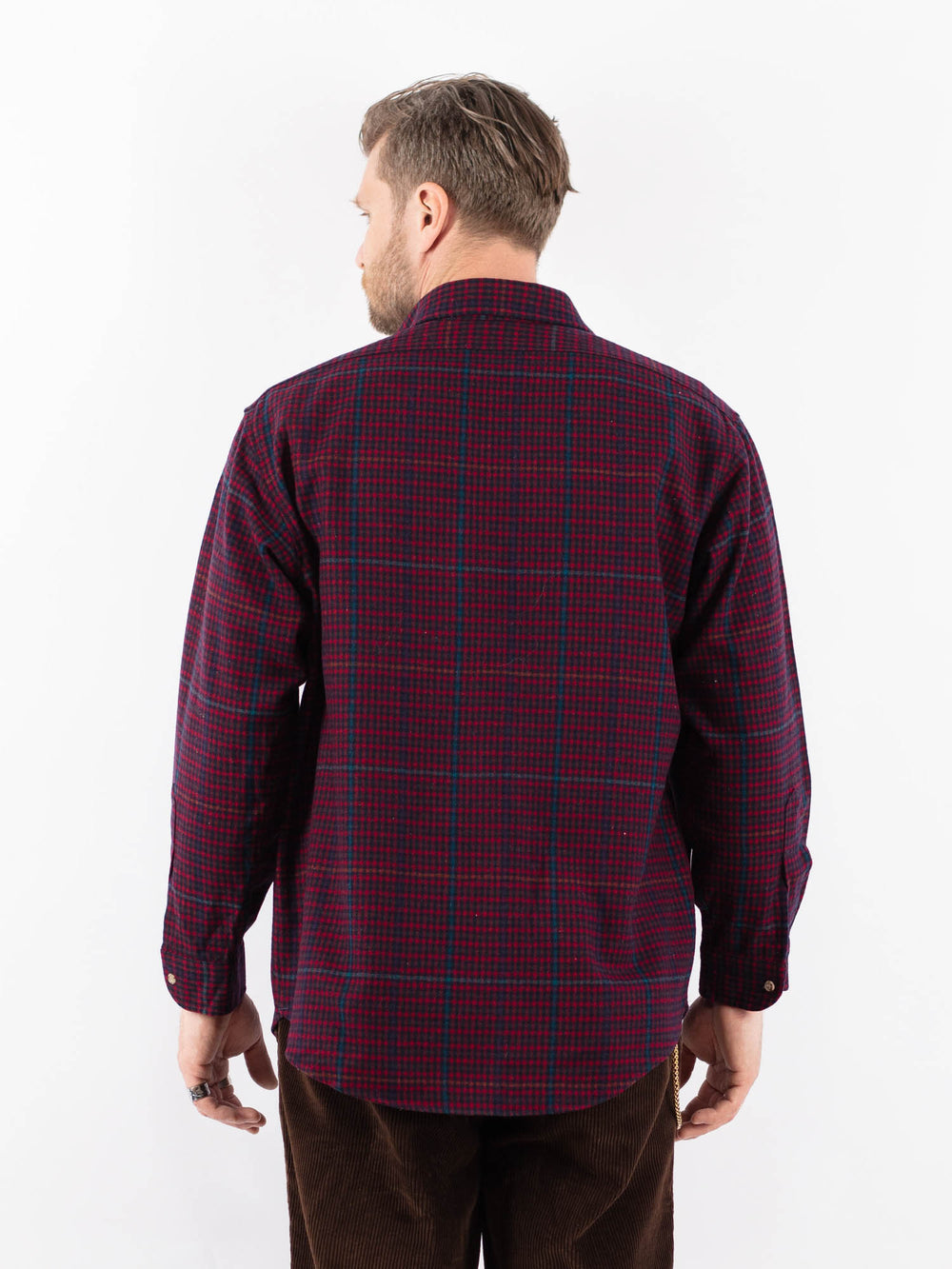 Vintage 90's Men Plaid Flannel Shirt in MultiZ1670