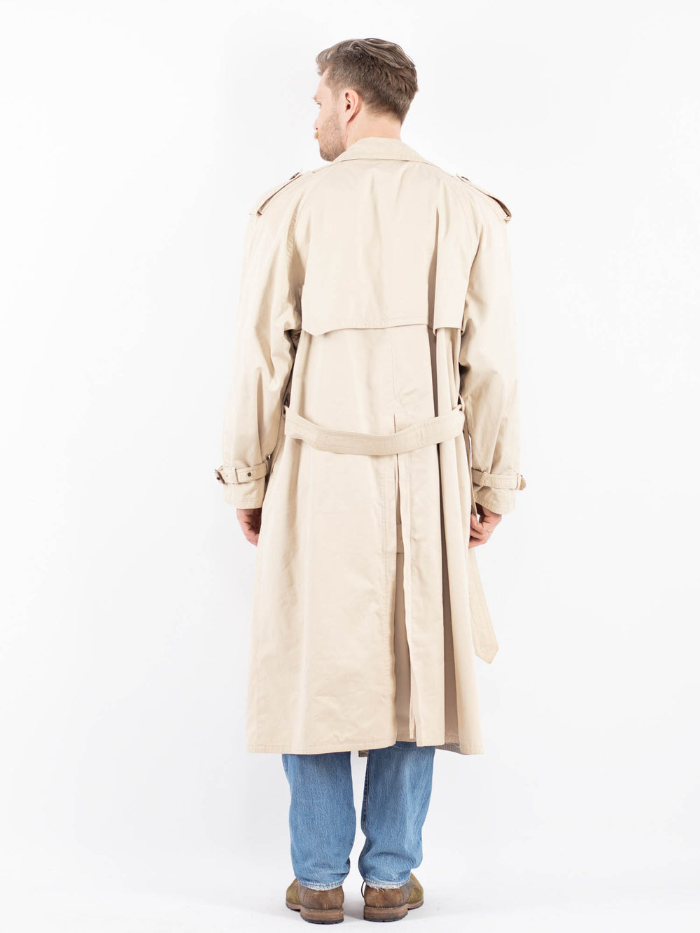 Vintage 90's Men Trench Coat in BeigeZ1459