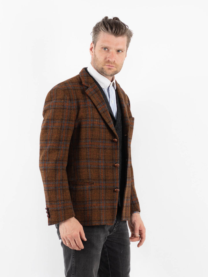 Vintage 90's Men Harris Tweed Jacket in BrownZ1716