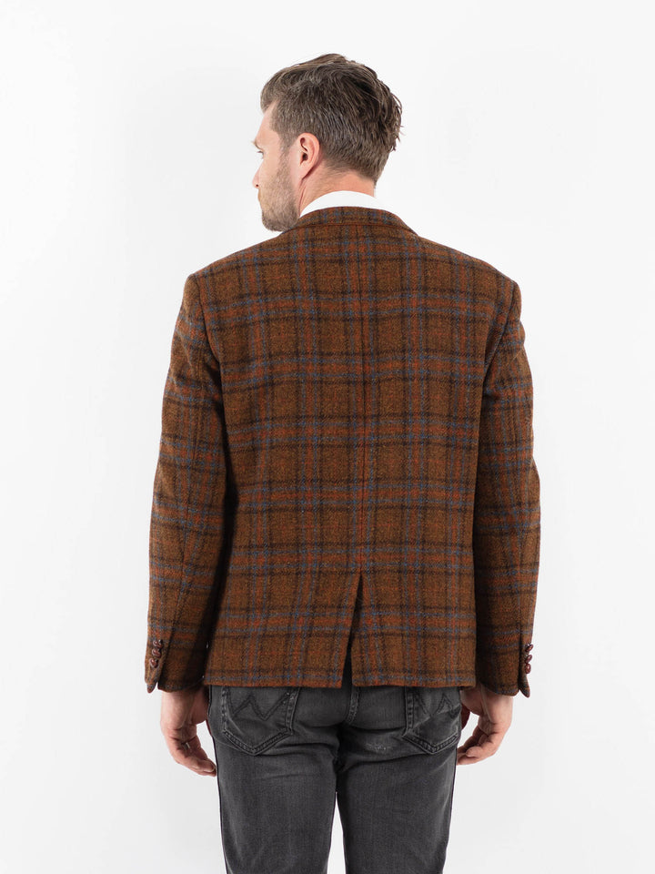 Vintage 90's Men Harris Tweed Jacket in BrownZ1716