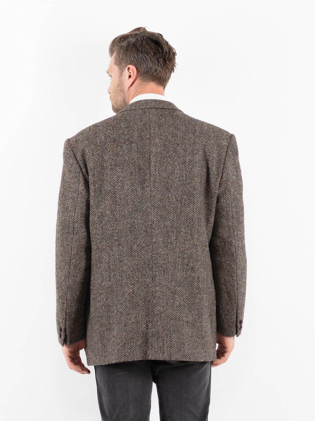 Vintage 90's Men Harris Tweed Jacket in BeigeZ1718