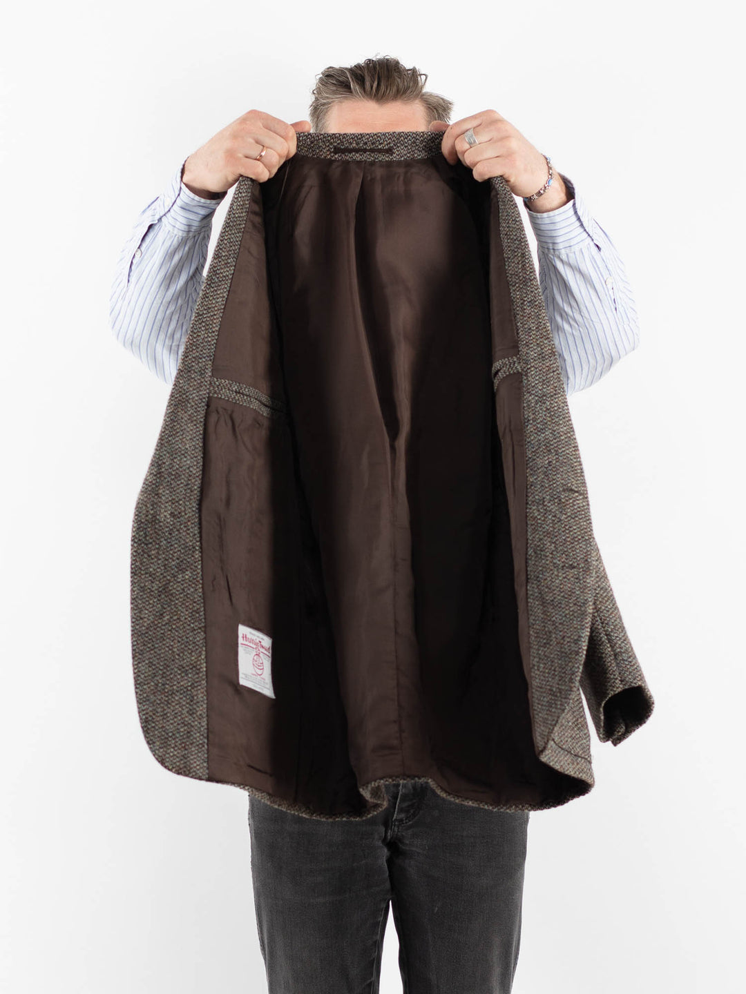 Vintage 90's Men Harris Tweed Jacket in BeigeZ1718