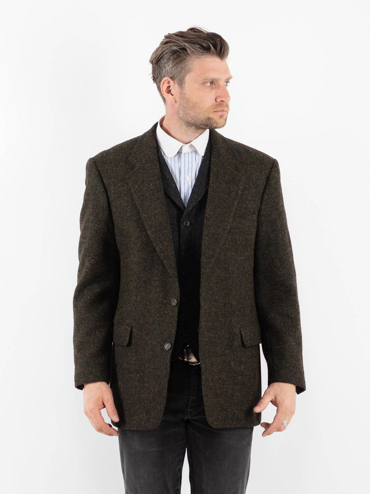 Vintage 90's Men Harris Tweed Jacket in GreenZ1720