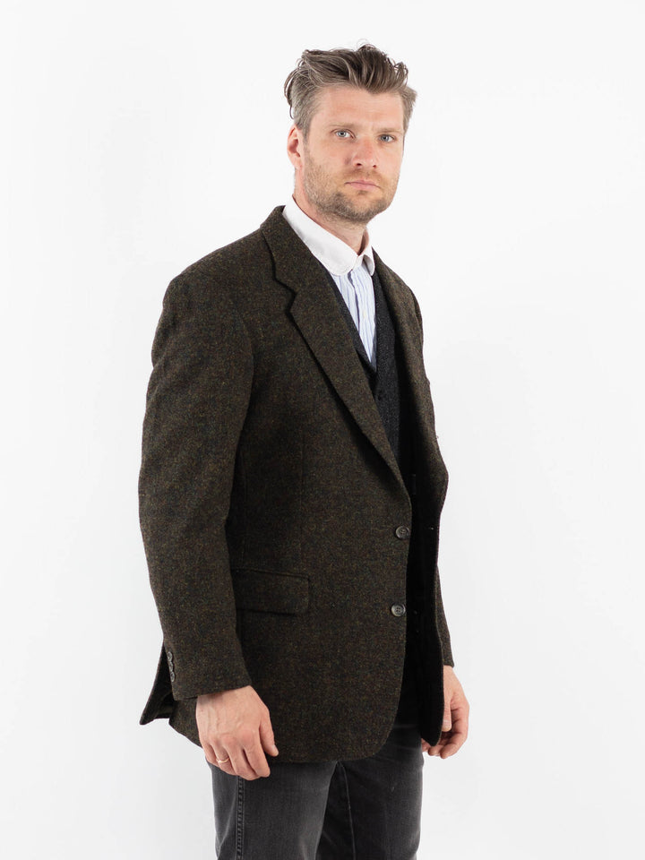 Vintage 90's Men Harris Tweed Jacket in GreenZ1720