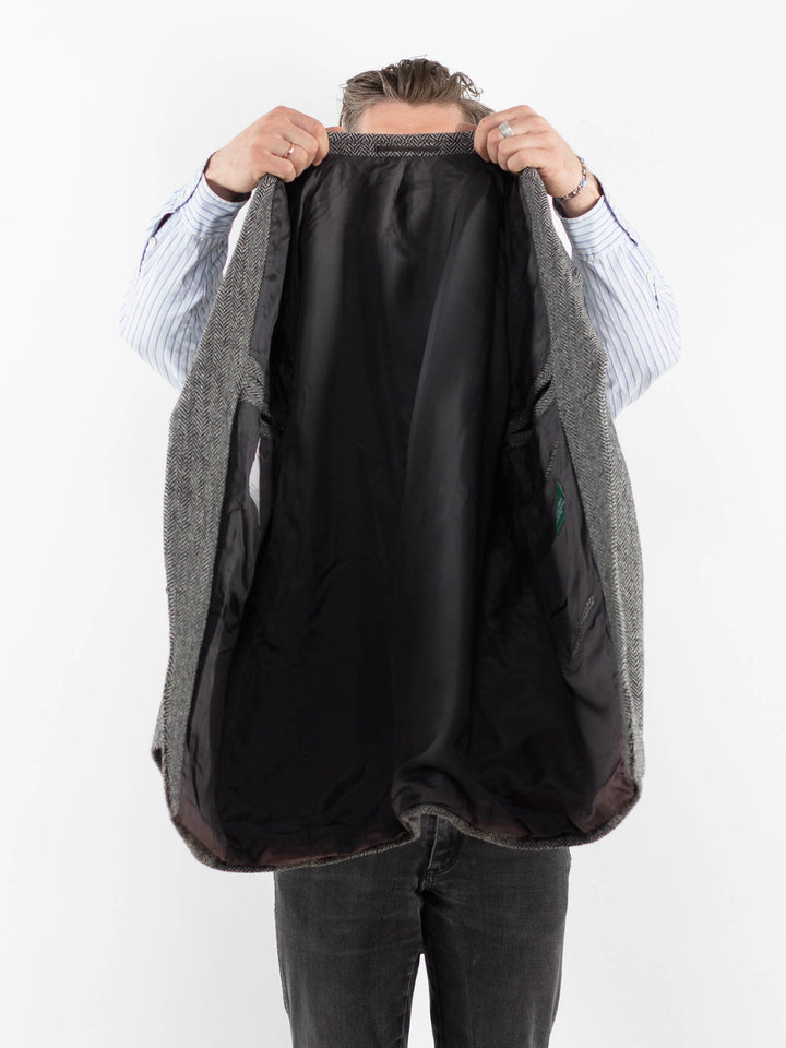 Vintage 90's Men Harris Tweed Jacket in GrayZ1721