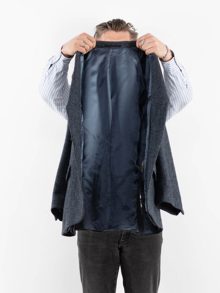 Vintage 90's Men Harris Tweed Jacket in BlueZ1722