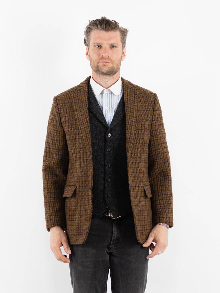 Vintage 90's Men Harris Tweed Jacket in BrownZ1728