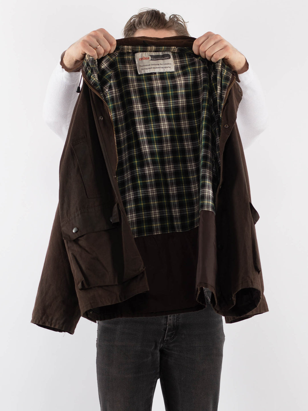 Vintage 90's Men Waxed Canvas in BrownZ883