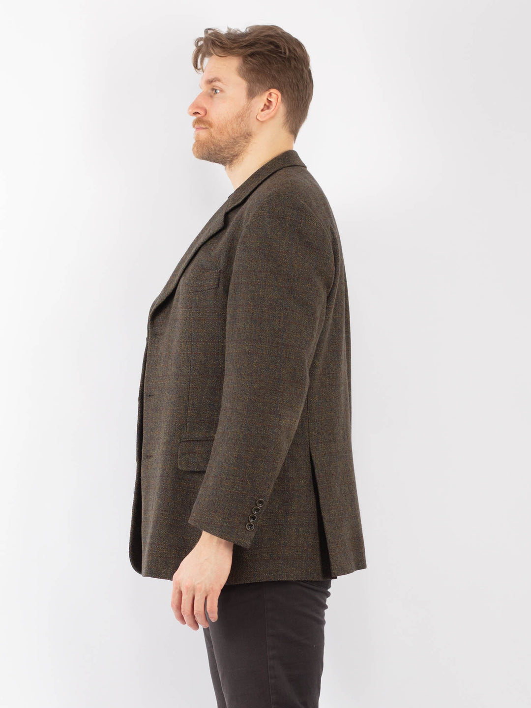 Vintage 90's Men Wool Blazer Jacket in GreenZ1266