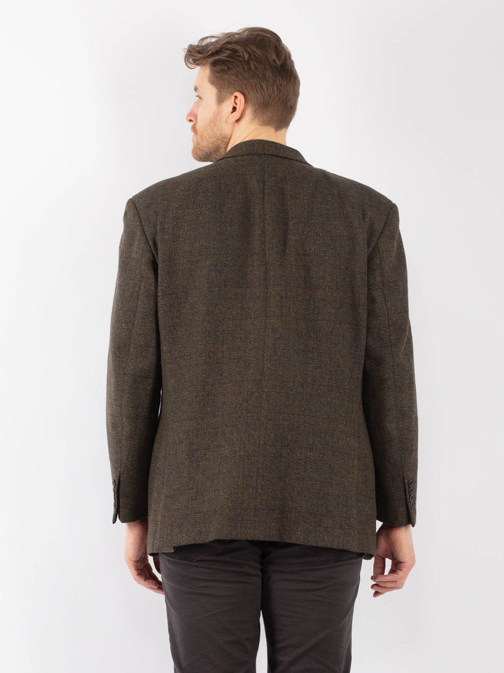 Vintage 90's Men Wool Blazer Jacket in GreenZ1266