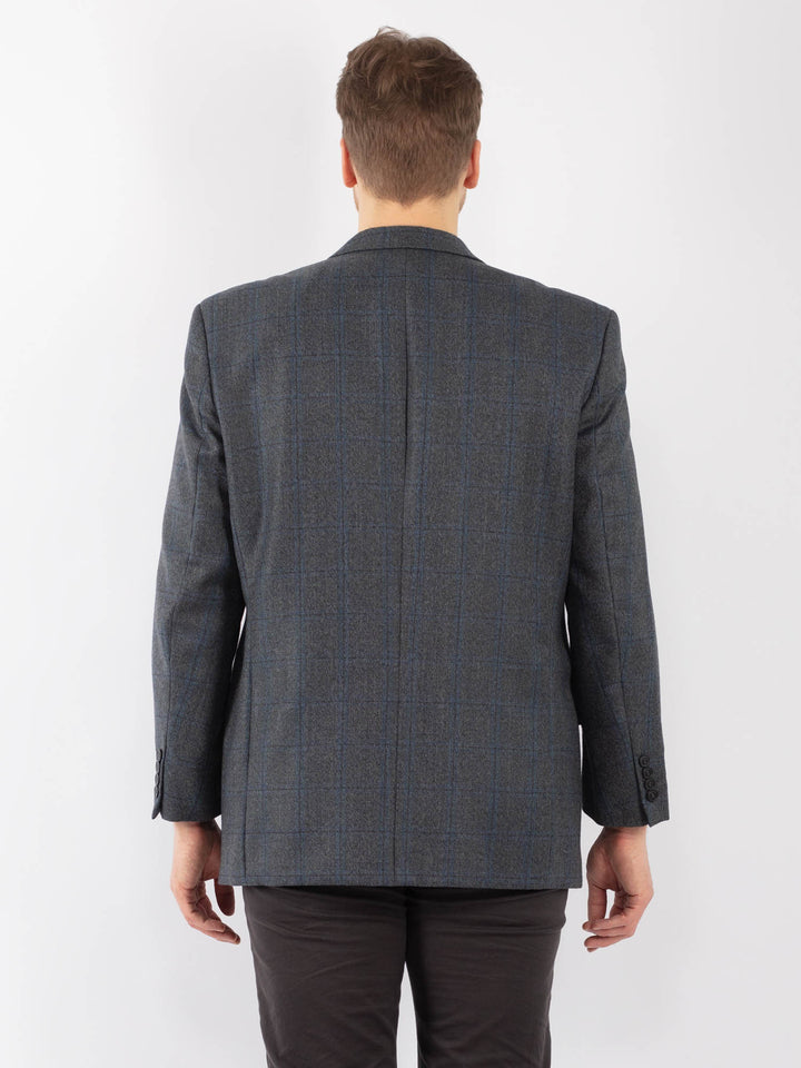 Vintage 90's Men Wool Blazer Jacket in BlueZ1272