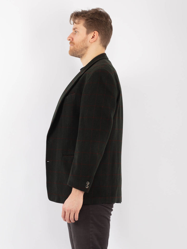 Vintage 90's Men Wool Blazer Jacket in GreenZ1284