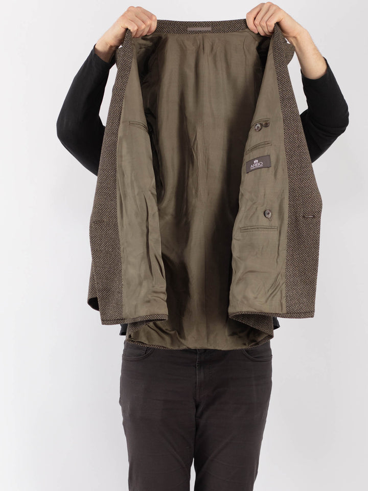 Vintage 90's Men Wool Blazer Jacket in BeigeZ1289