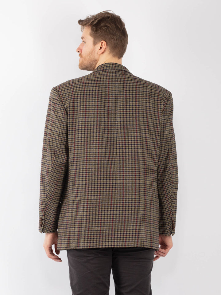 Vintage 90's Men Wool Blazer Jacket in MultiZ1325