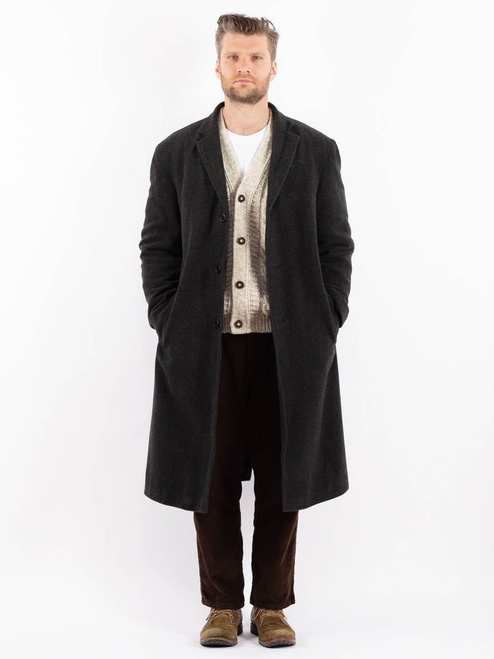 Vintage 90's Men Wool Blend Coat in GrayZ1600