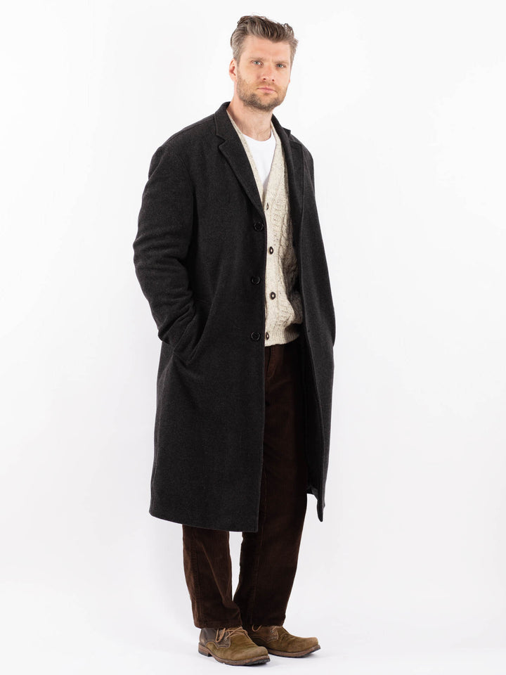 Vintage 90's Men Wool Blend Coat in GrayZ1600