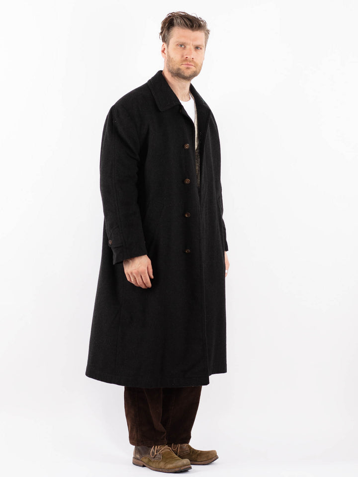 Vintage 90's Men Wool Coat in GrayZ1585