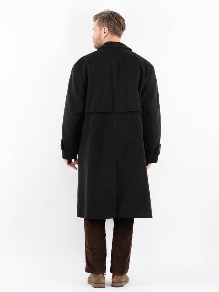 Vintage 90's Men Wool Coat in GreenZ1589