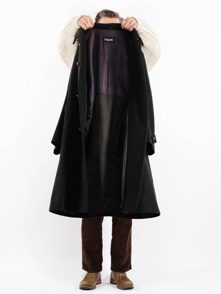 Vintage 90's Men Wool Coat in GreenZ1589