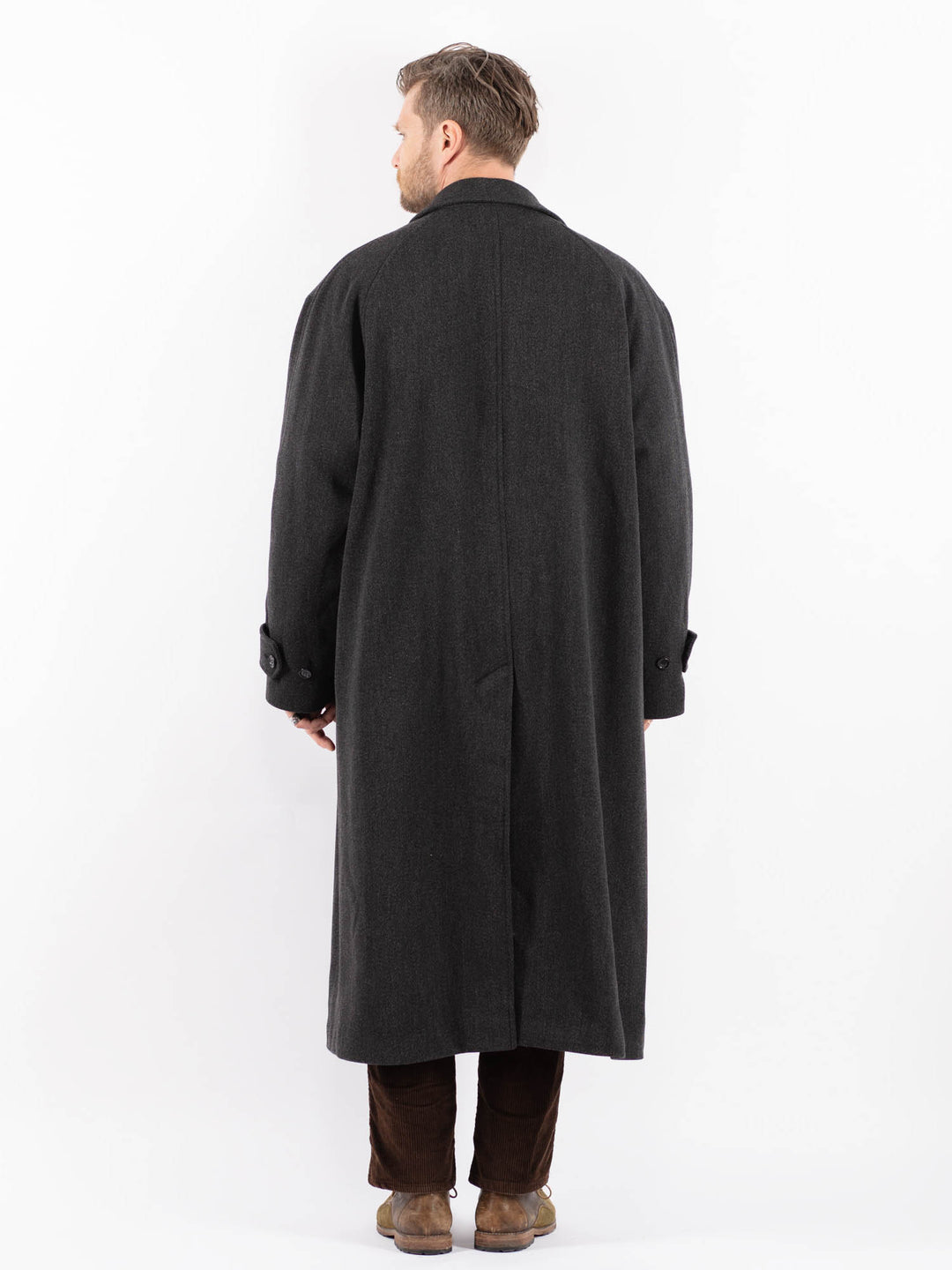 Vintage 90's Men Wool Blend Coat in GrayZ1590