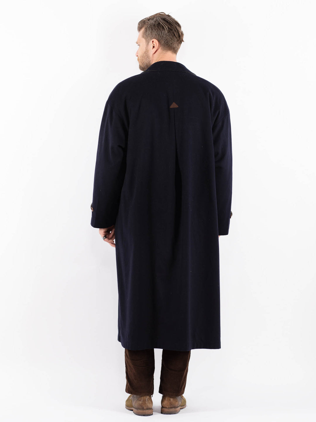 Vintage 90's Men Wool Blend Coat in BlueZ1614